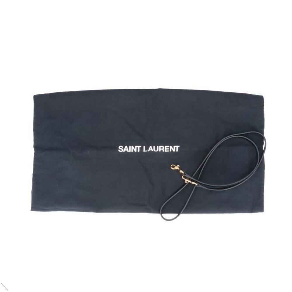 Saint Laurent Monogram Cabas Leather Shoulder Bag Black - Picture 6 of 10